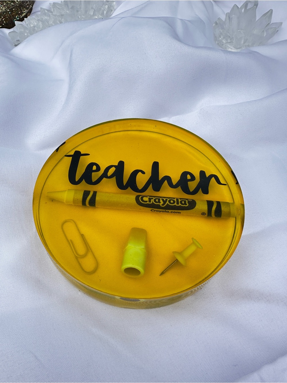 Yellow Teacher Resin Coaster